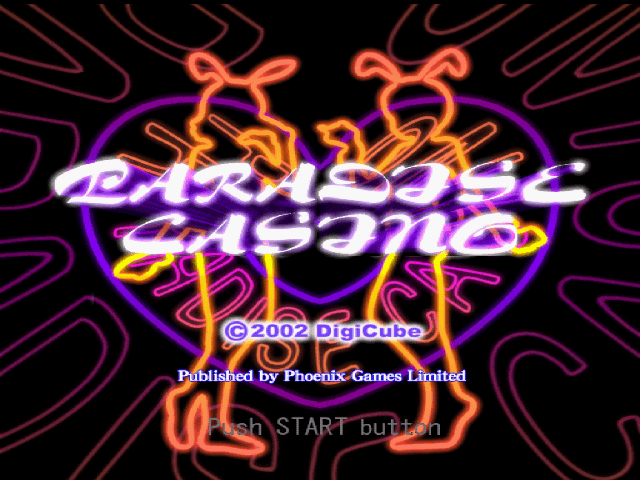 Paradise Casino title screen for Playstation
